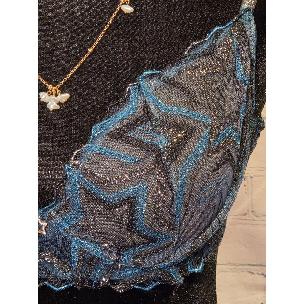 Savage X Fenty NWT 36B Unlined‎ Lace Demi Bra Shining Star-Wildflower Blue - Picture 4 of 11
